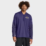 Nike Men's Nike Purple Baltimore Ravens Sideline Dri-FIT Half-Zip Pullover