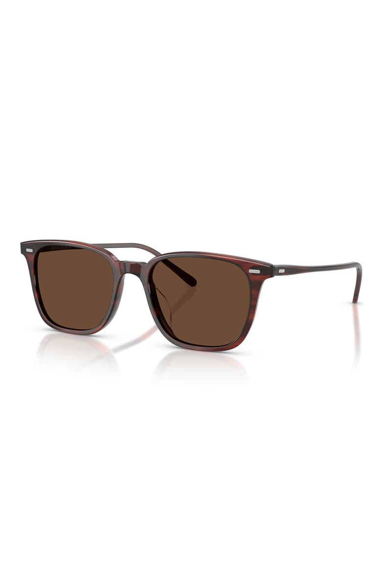 52mm Laedin Polarized Square Sunglasses, Alternate, color, MORADO TORTOISE / TERRA POLAR