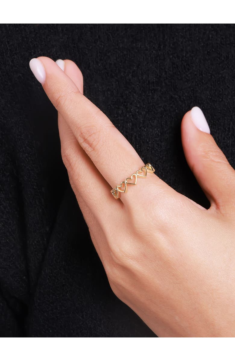 DEVATA Sweet Heart Ring in 14K Gold, 5mm, Alternate, color, Yellow Gold