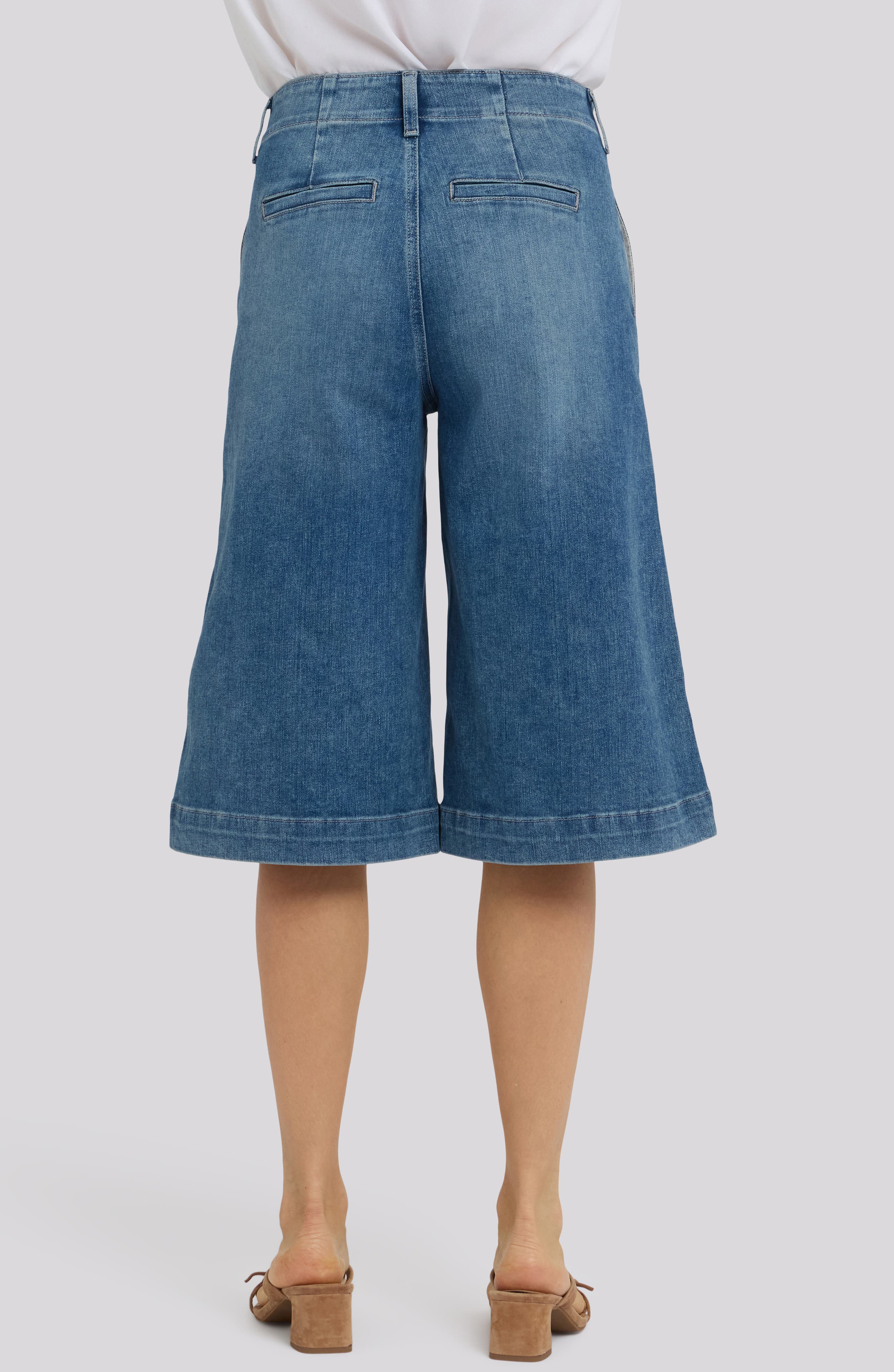 Jeanne High Waist Denim Culottes - image 2