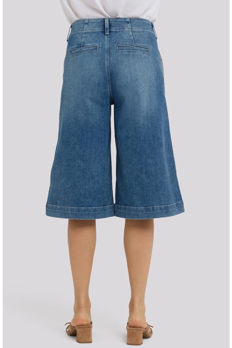 Jeanne High Waist Denim Culottes, Alternate, color, BREEZY PALMS