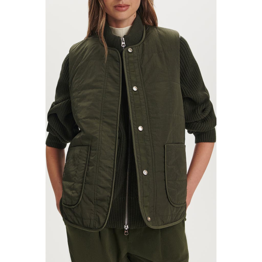 Varley Audrea Reversible Gilet In Green