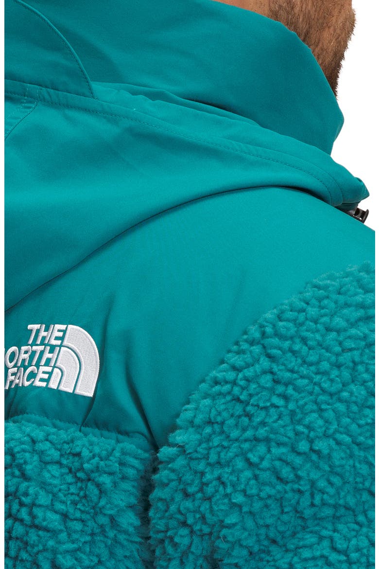 High Pile Fleece Nuptse Jacket, Alternate, color, HARBOR BLUE