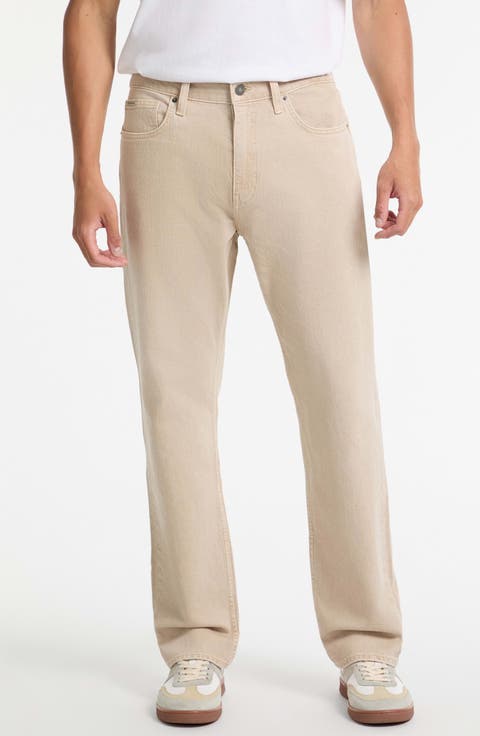 Men's Beige Straight Fit Jeans | Nordstrom