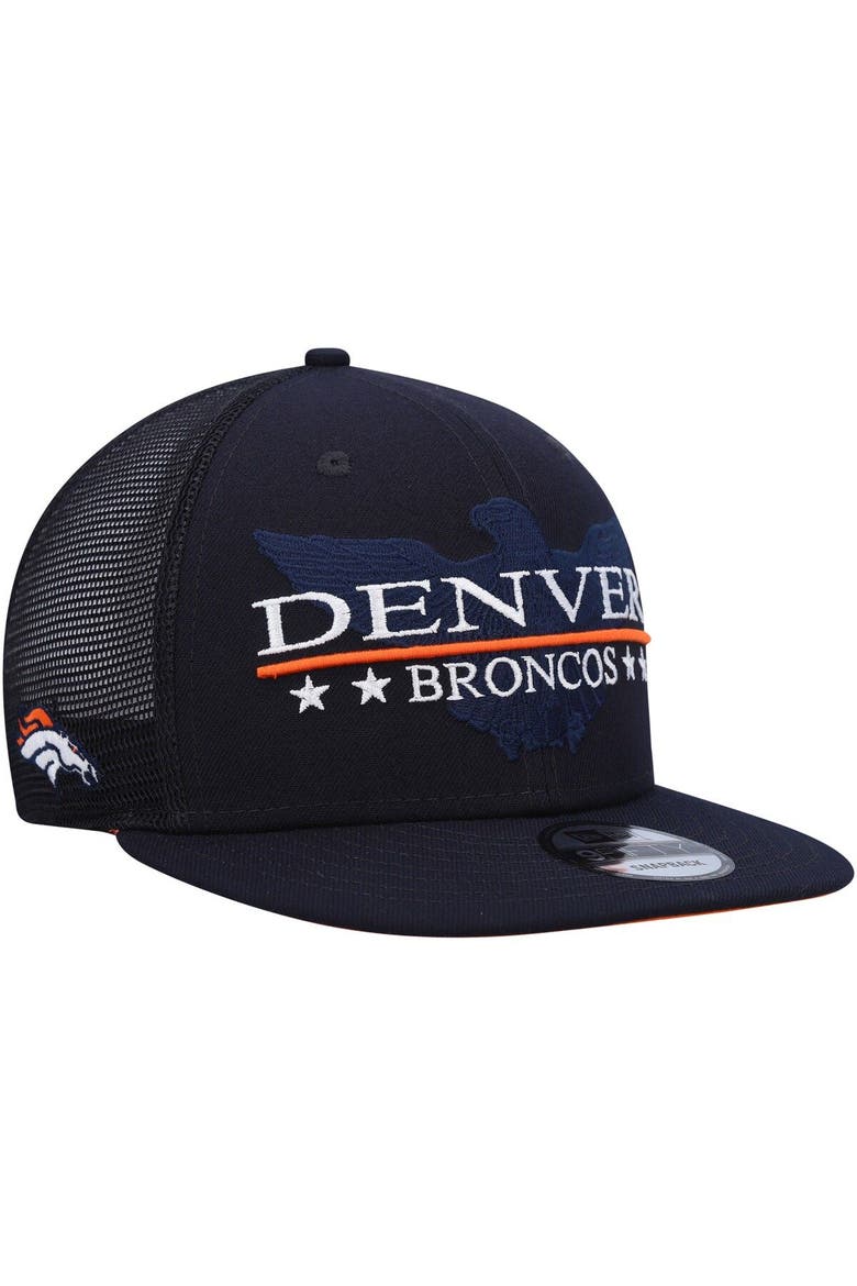 Men's New Era Navy Denver Broncos Totem 9FIFTY Snapback Hat, Main, color, Navy