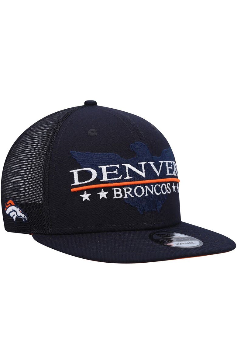 New Era Men's New Era Navy Denver Broncos Totem 9FIFTY Snapback Hat, Main, color, 
