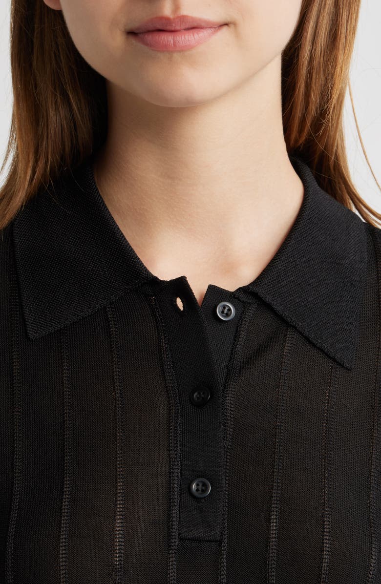 FRAME The Ribbed Polo, Alternate, color, Black