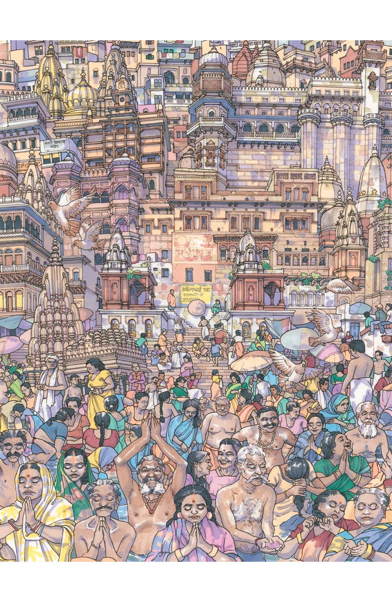 NEW YORK PUZZLE COMPANY Vibrant Varanasi 1000 Piece Puzzle, Alternate, color, NO COLOR
