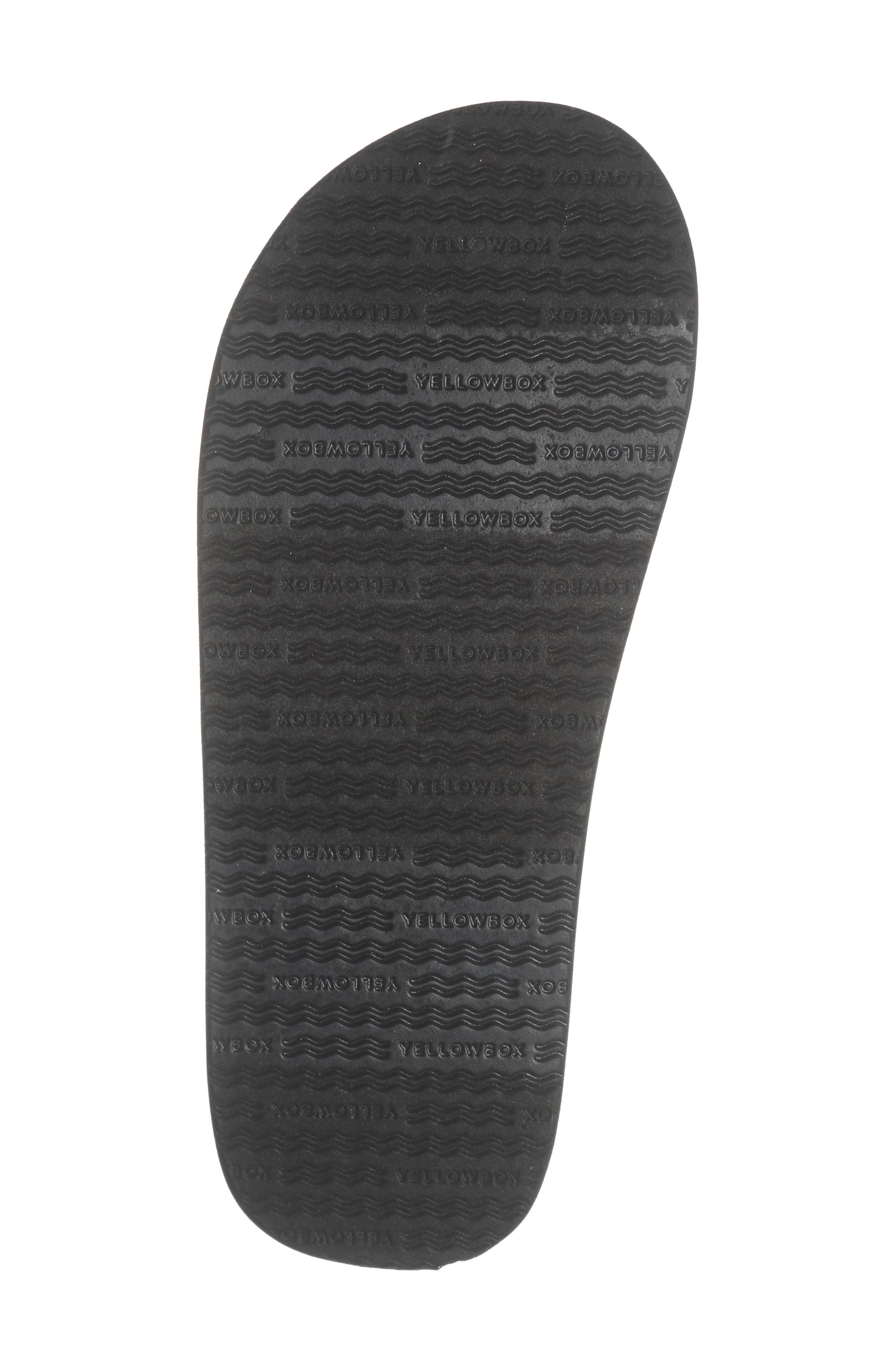 Yellow Box Premium Dax Flip Flop, Alternate, color, Black