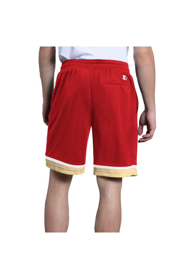 Men's Starter  Scarlet San Francisco 49ers Power Play Mesh Shorts, Alternate, color, Scarlet
