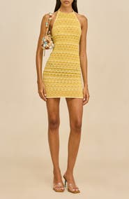 Cult Gaia Erina Knit Halter Body-Con Minidress