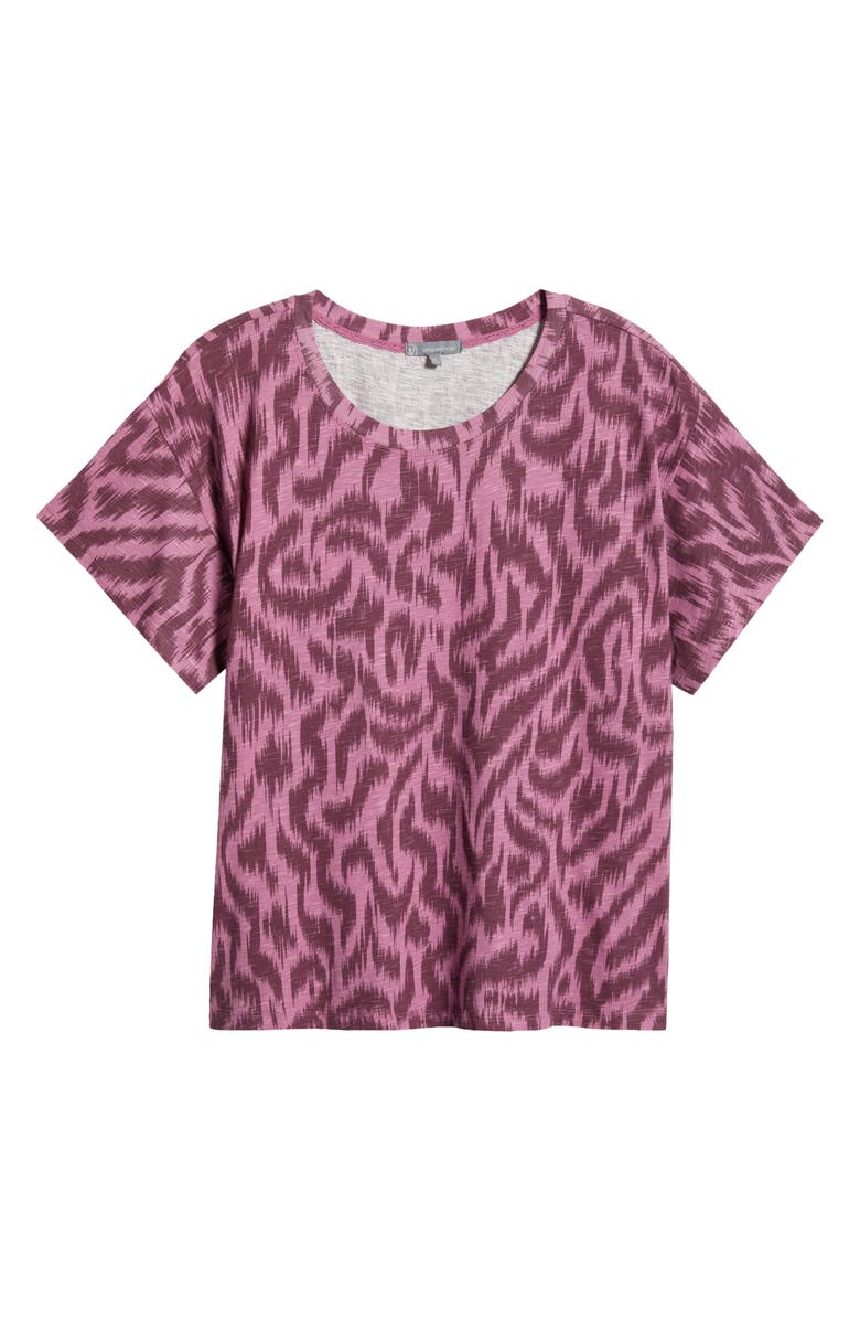 Wit & Wisdom Abstract Print Crewneck T-Shirt, Alternate, color, 