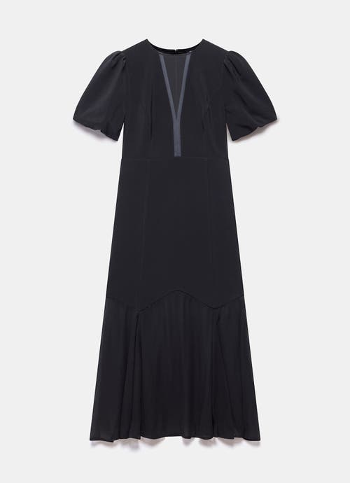Mint Velvet Puff Sleeve Maxi Dress In Black