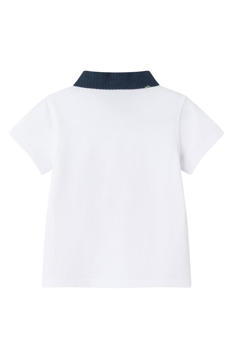 Andy & Evan Tipped Polo & Seersucker Shorts Set, Alternate, color, White