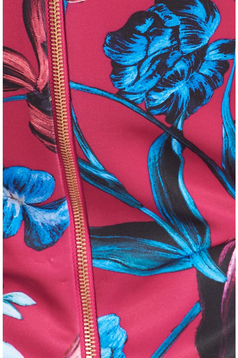 'Arya' Floral Print Midi Dress, Alternate, color, MID PINK