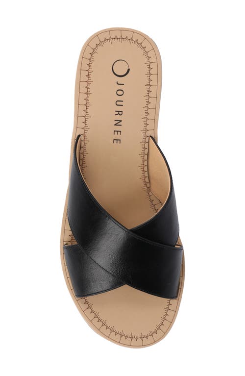 Shop Journee Collection Biara Platform Wedge Sandal In Black