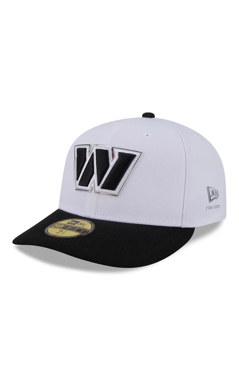 New Era Men's New Era  White/Black Washington Commanders 2026 NFL Draft Pre-Curved 59FIFTY Fitted Hat, Main, color, White