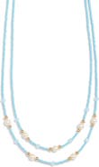 Nordstrom Seed Bead & Faux Pearl Layered Necklace