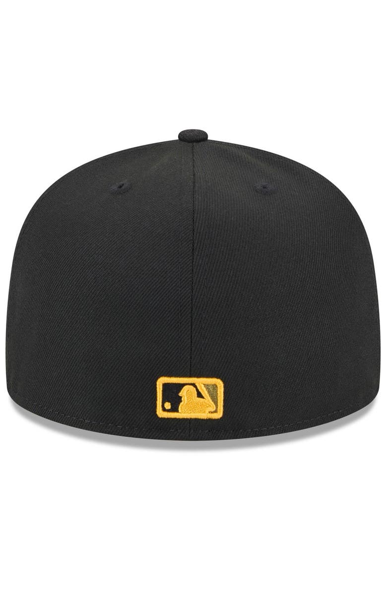 New Era Men's New Era Black Athletics 2024 Armed Forces Day On-Field 59FIFTY Fitted Hat, Alternate, color, Black