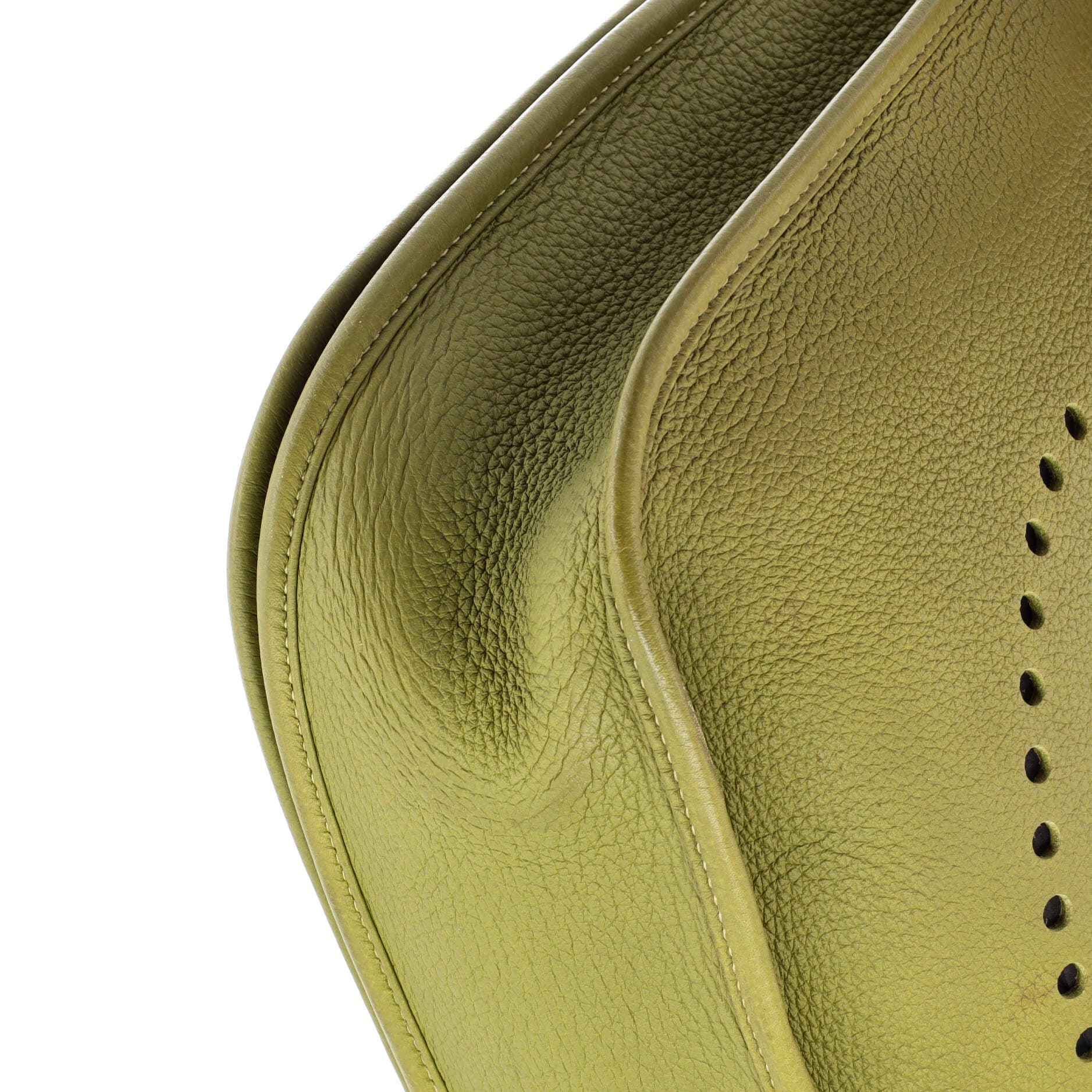 Pre-Owned Hermes Evelyne Bag Gen II Clemence GM, Alternate, color, Vert Chartreuse