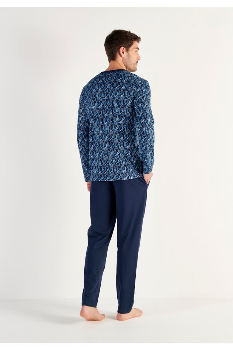 Elvis Long Sleepwear, Alternate, color, Blue Print