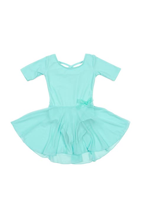 Girls Short Sleeve Skirted Leotard