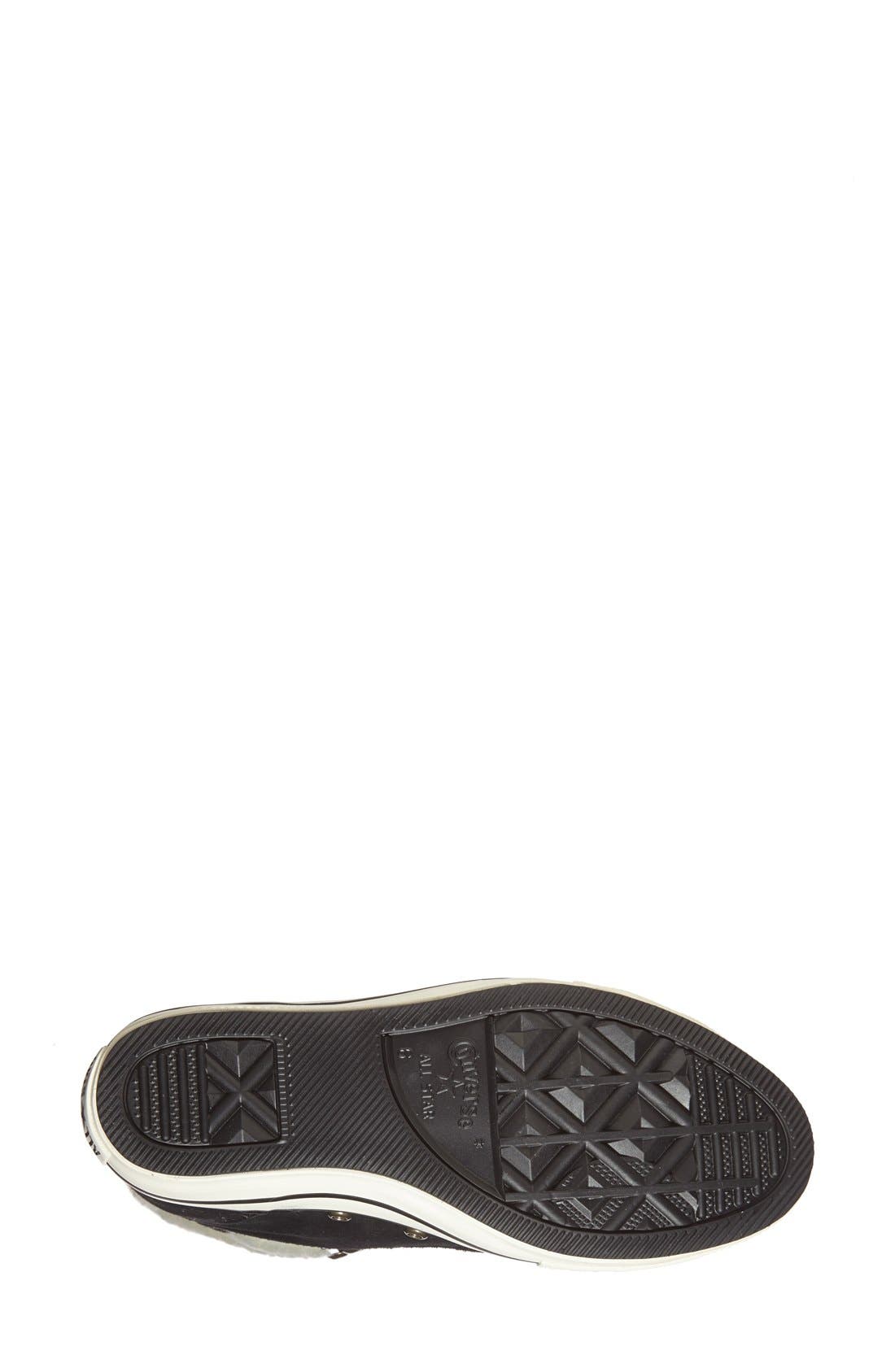 Converse Chuck Taylor<sup>®</sup> All Star<sup>®</sup> Faux Shearling High Top Platform Sneaker, Alternate, color, 