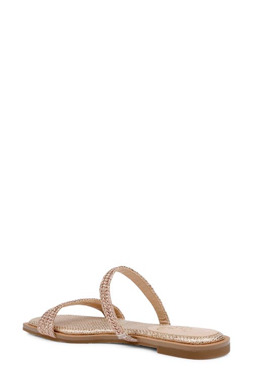 Jewel Badgley Mischka Helena Slide Sandal In Rose Gold