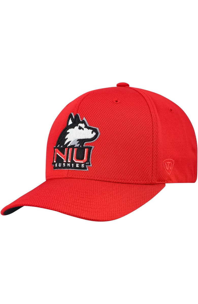 TOP OF THE WORLD Men's Top of the World Cardinal Northern Illinois Huskies Reflex Hybrid Tech Flex Hat, Alternate, color, Cardinal