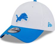 New Era Men's New Era White/Blue Detroit Lions 2025 NFL Training Camp 39THIRTY Flex Hat