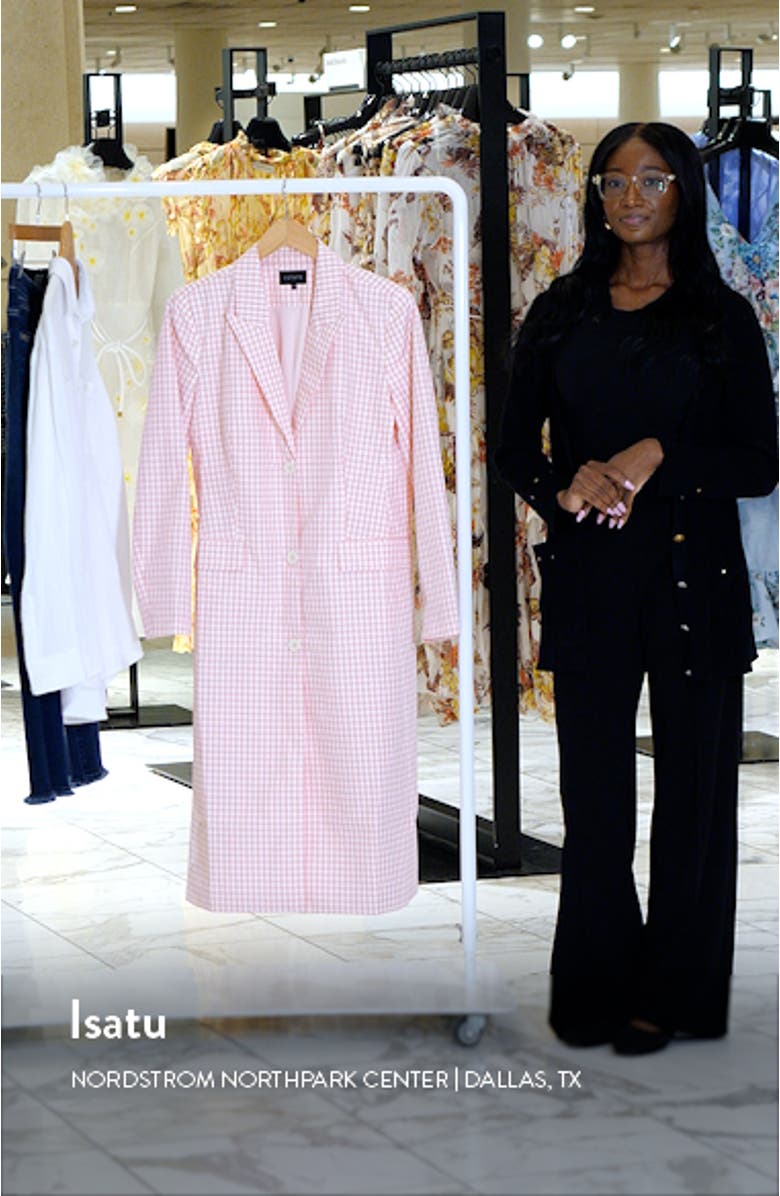 Check Peaked Lapel Longline Jacket, sales video thumbnail