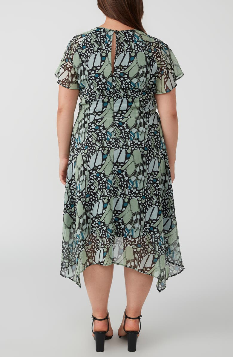 Estelle Painted Lady Handkerchief Hem Dress, Alternate, color,