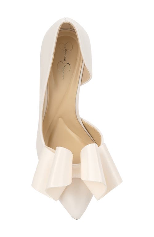 Jessica Simpson Penari Pointed Toe Half D'orsay Pump In White