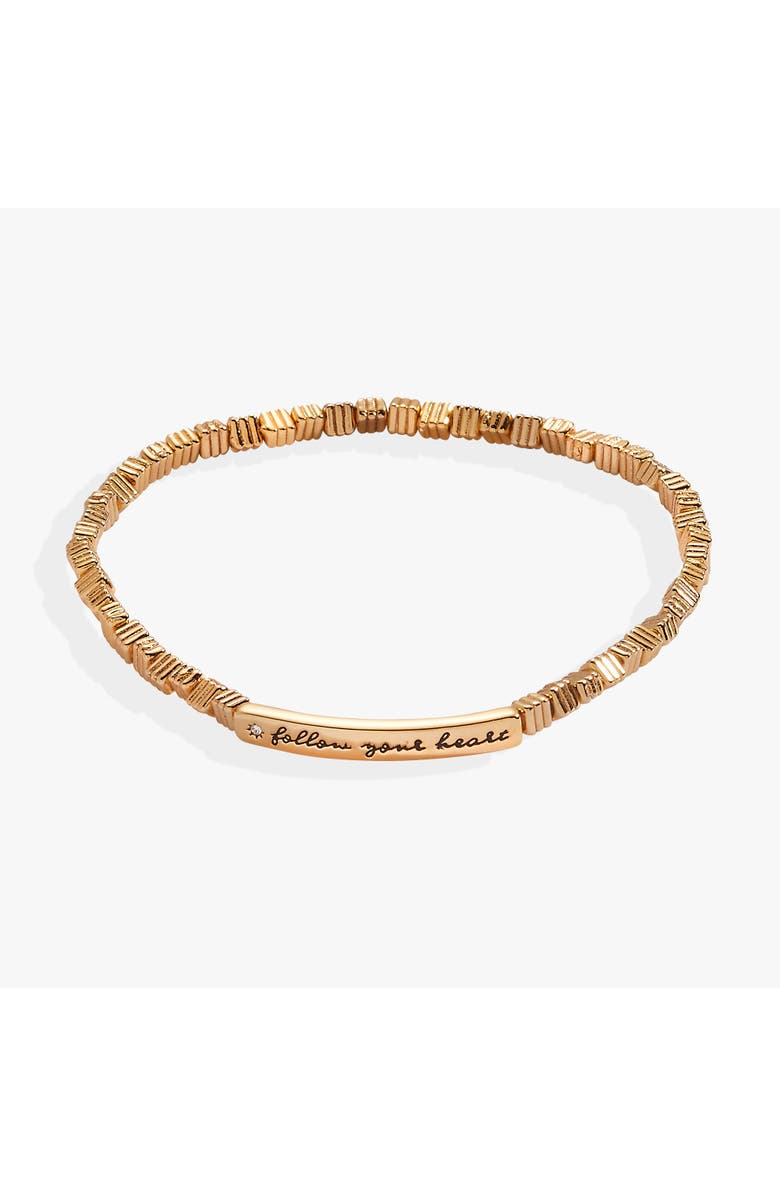 Alex and Ani Follow Your Heart Stretch Bracelet, Alternate, color, 