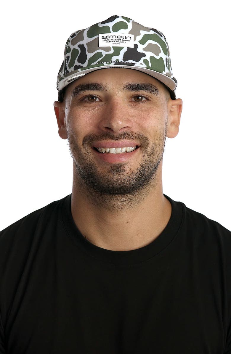 Melin Hydro Coronado Brick Camo Snapback Hat, Alternate, color, Duck Camo