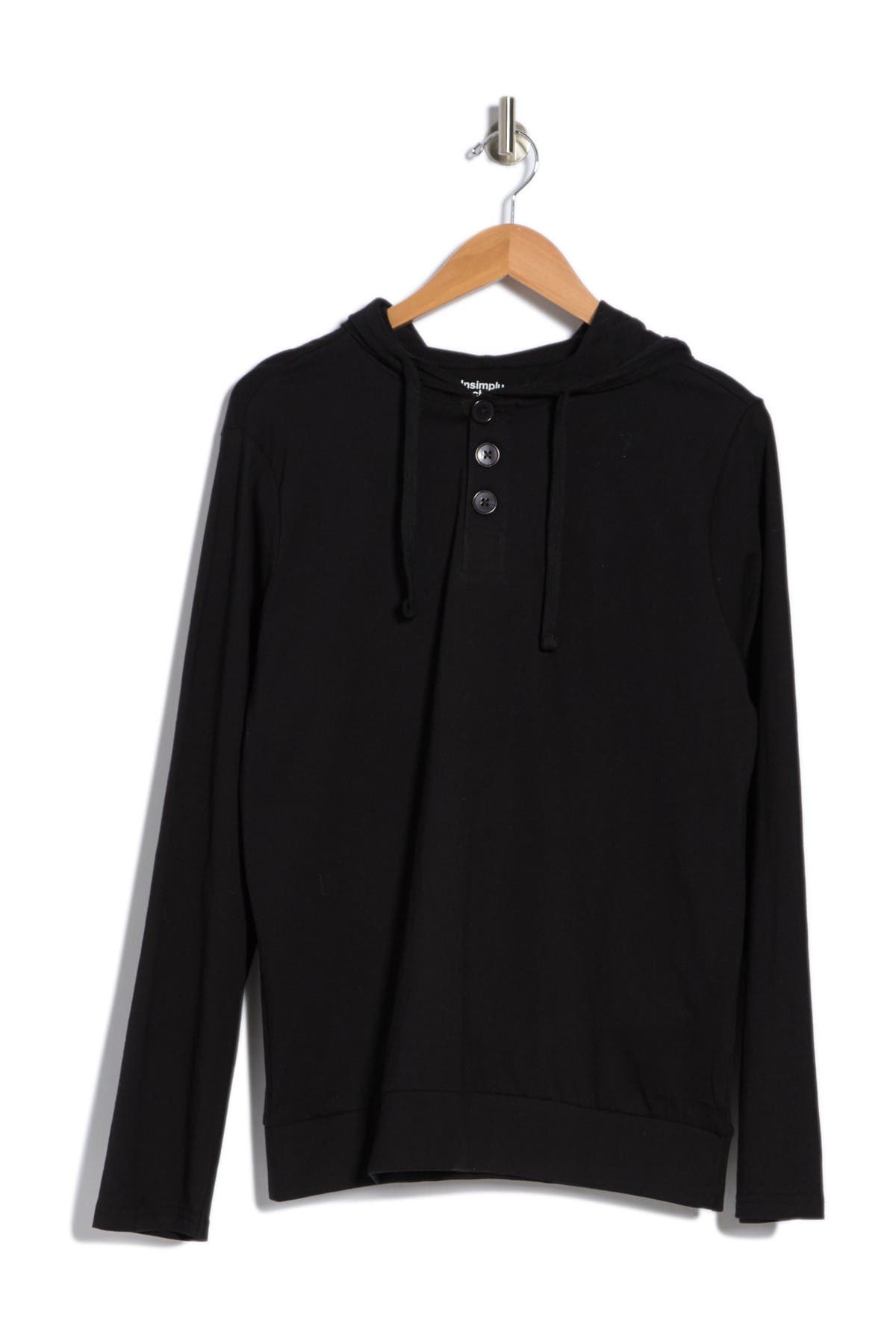 UNSIMPLY STITCHED Long Sleeve Light Weight Hooded Henley
