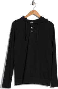 UNSIMPLY STITCHED Long Sleeve Light Weight Hooded Henley