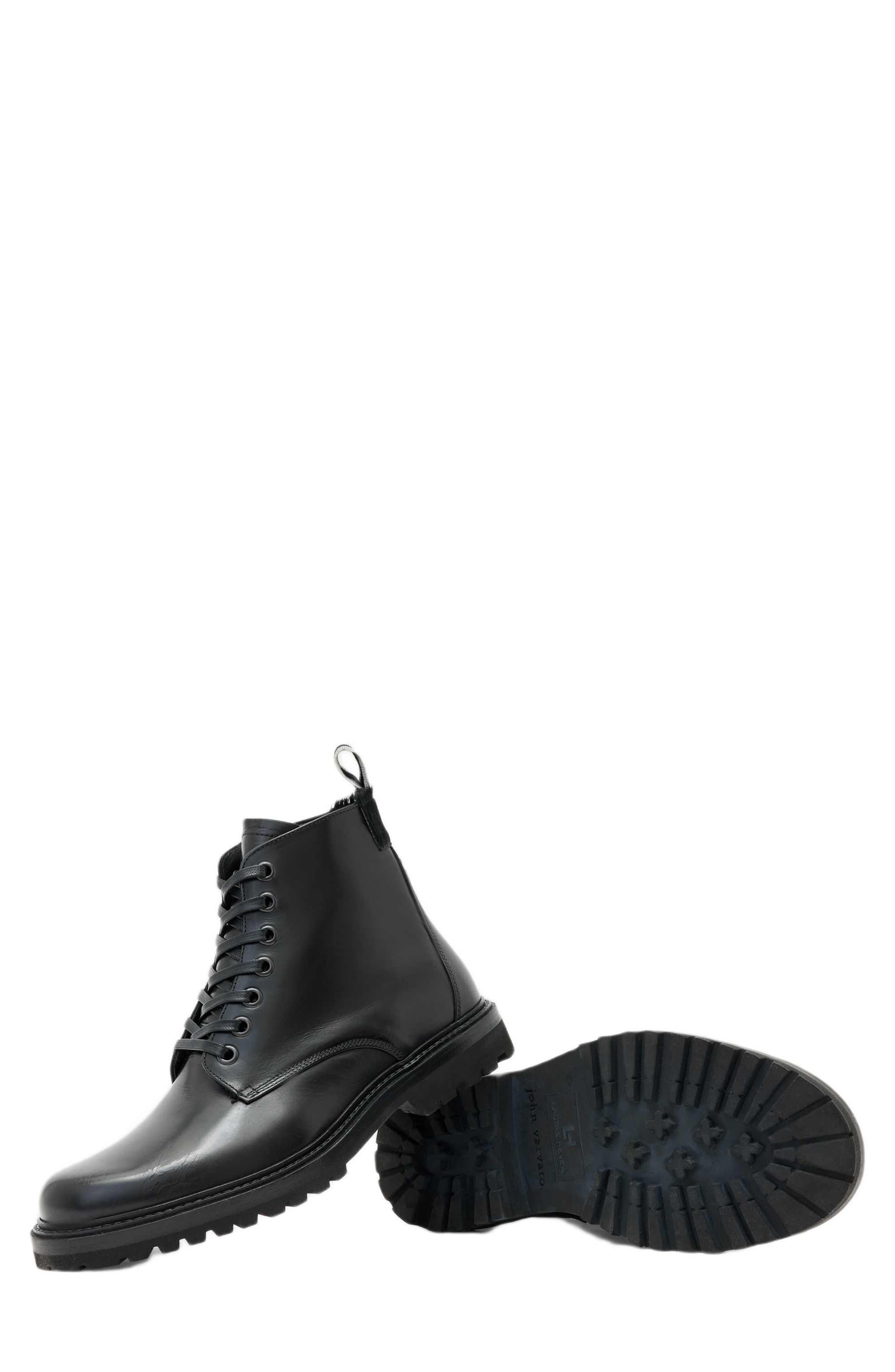 John Varvatos Lex Combat Boot, Alternate, color, Black