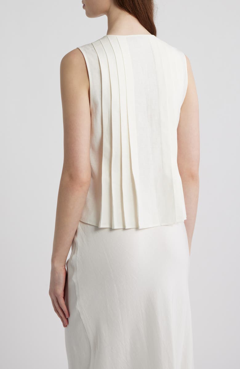 Rails Aja Pleat Sleeveless Top, Alternate, color, Ivory