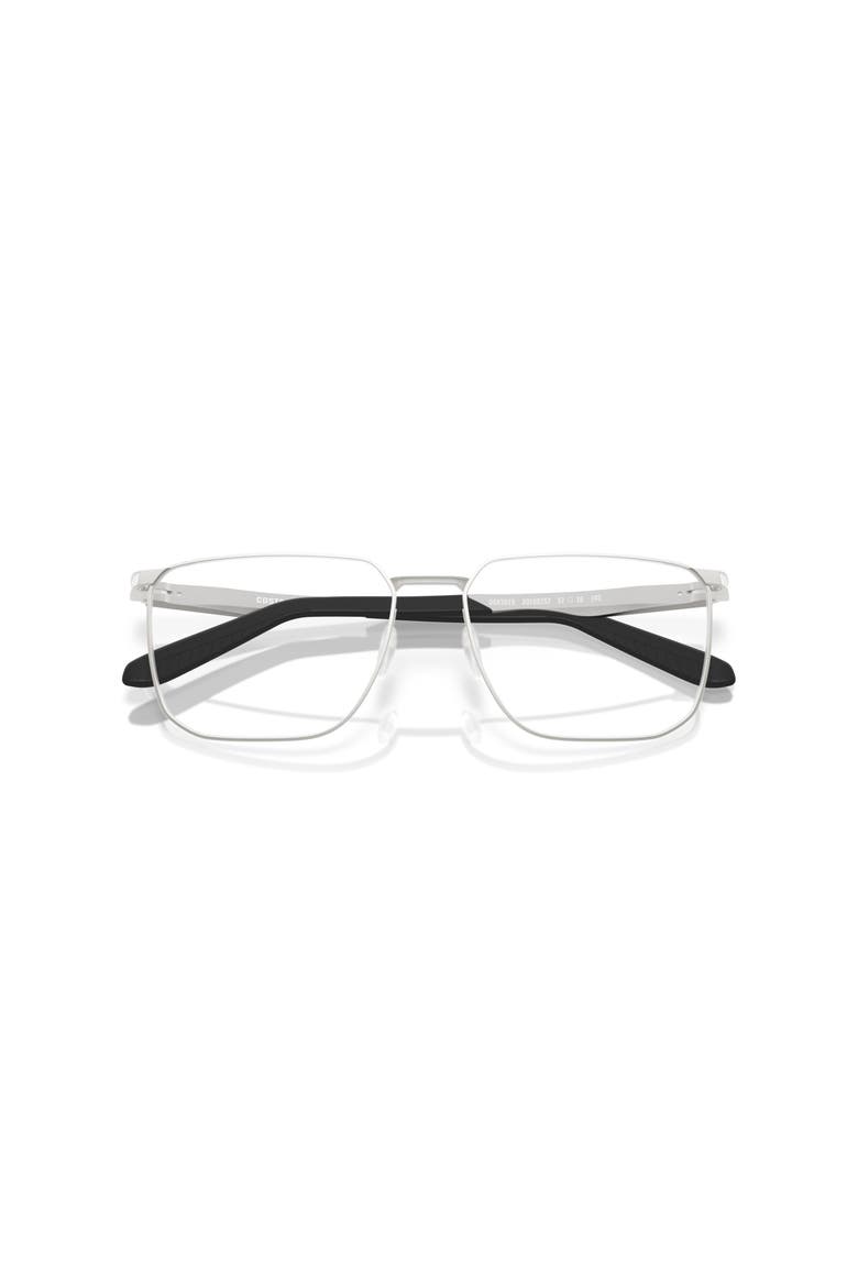 57mm Square optical glasses, Alternate, color, Silver