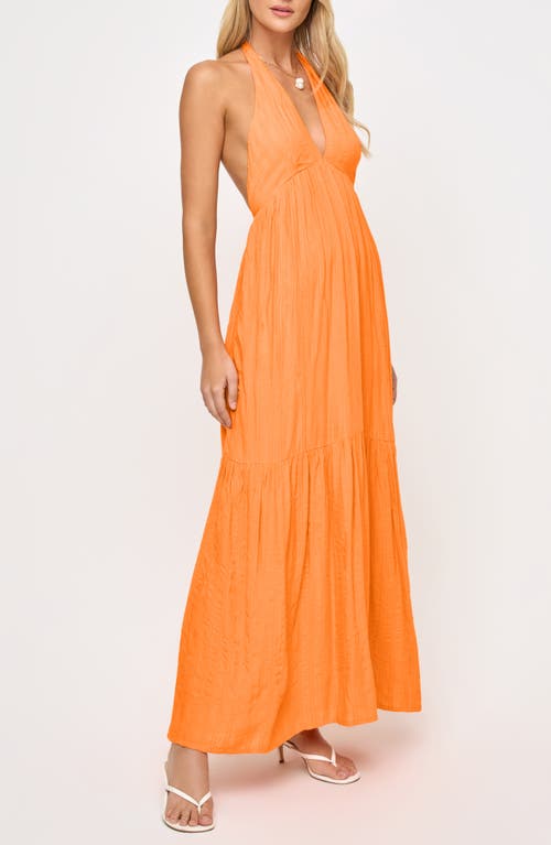 L*SPACE LSPACE SOLLER HALTER MAXI DRESS