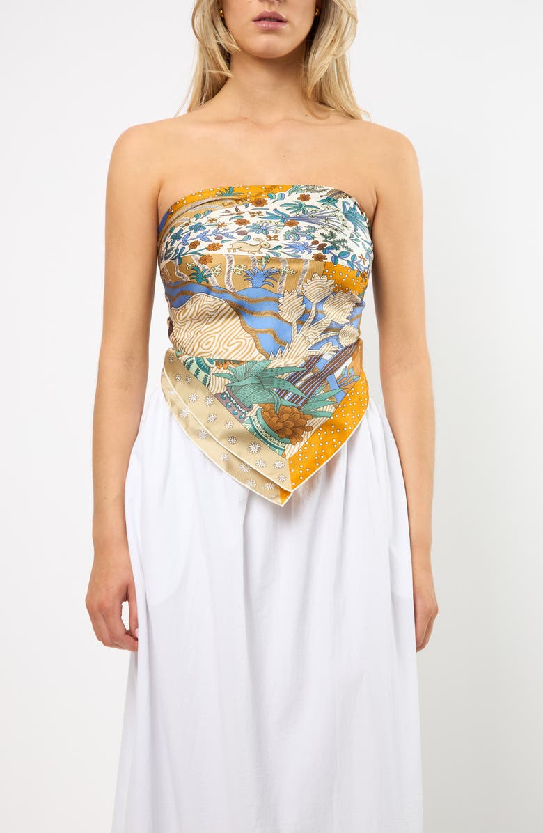 Viens Avec Moi Sunrise Large Silk Square Scarf, Alternate, color,