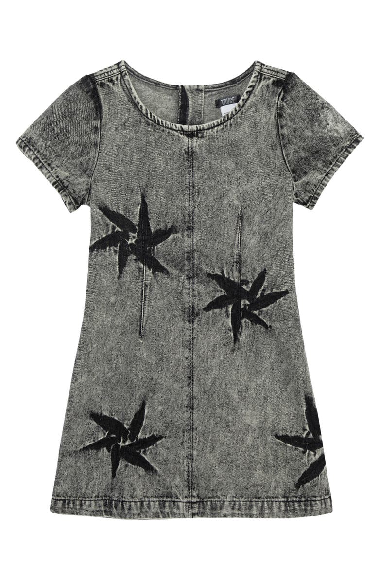 Truce Kids' Starburst Effect Denim Sheath Dress, Main, color, 