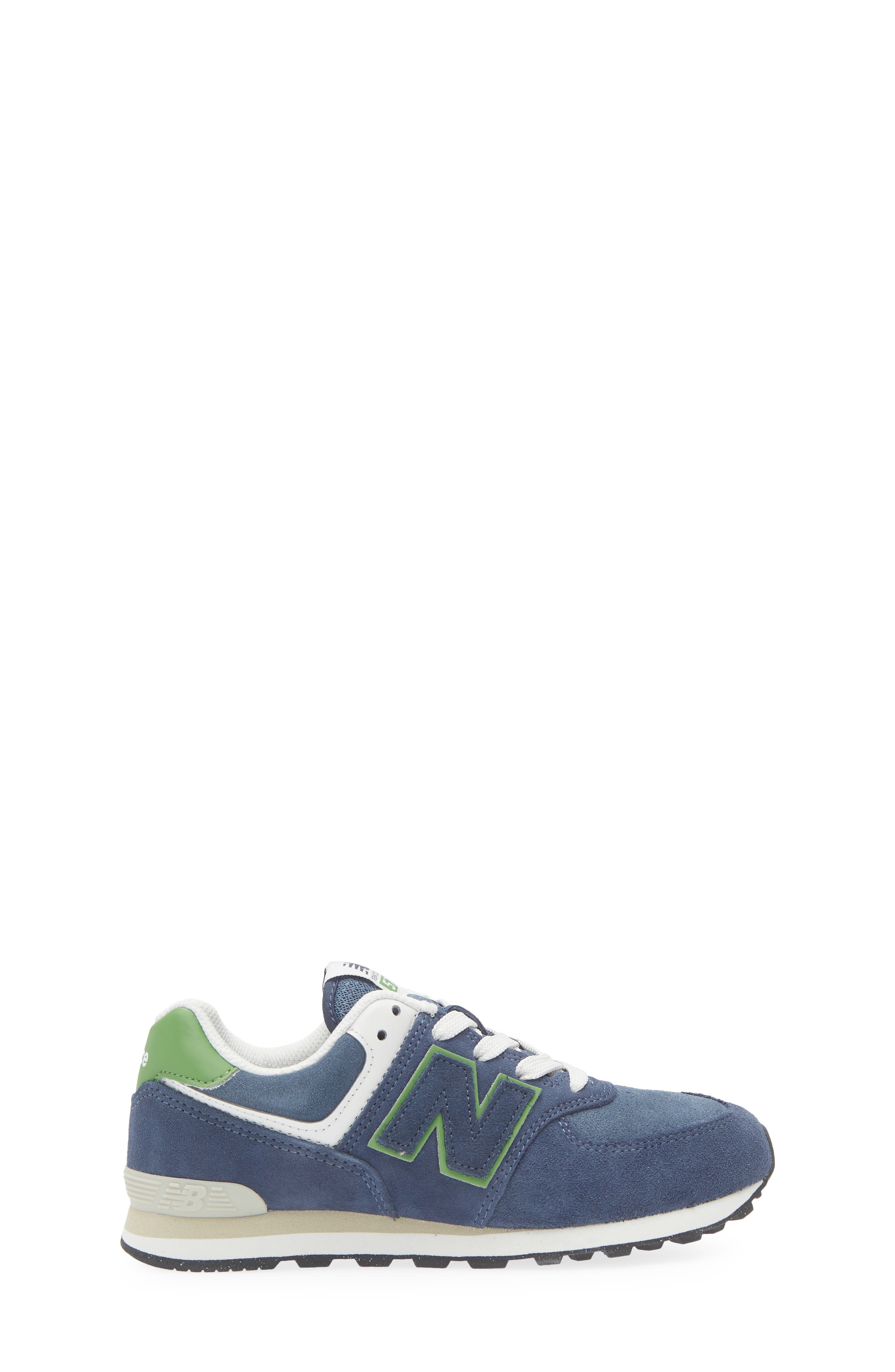 Kids' 574 Sneaker, Alternate, color, NB NAVY/ ALPINE GREEN