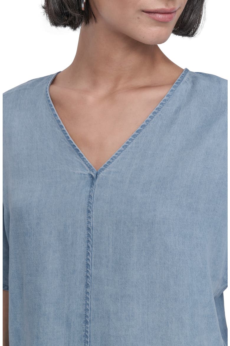 V-Neck Top, Alternate, color, STREAM WASH