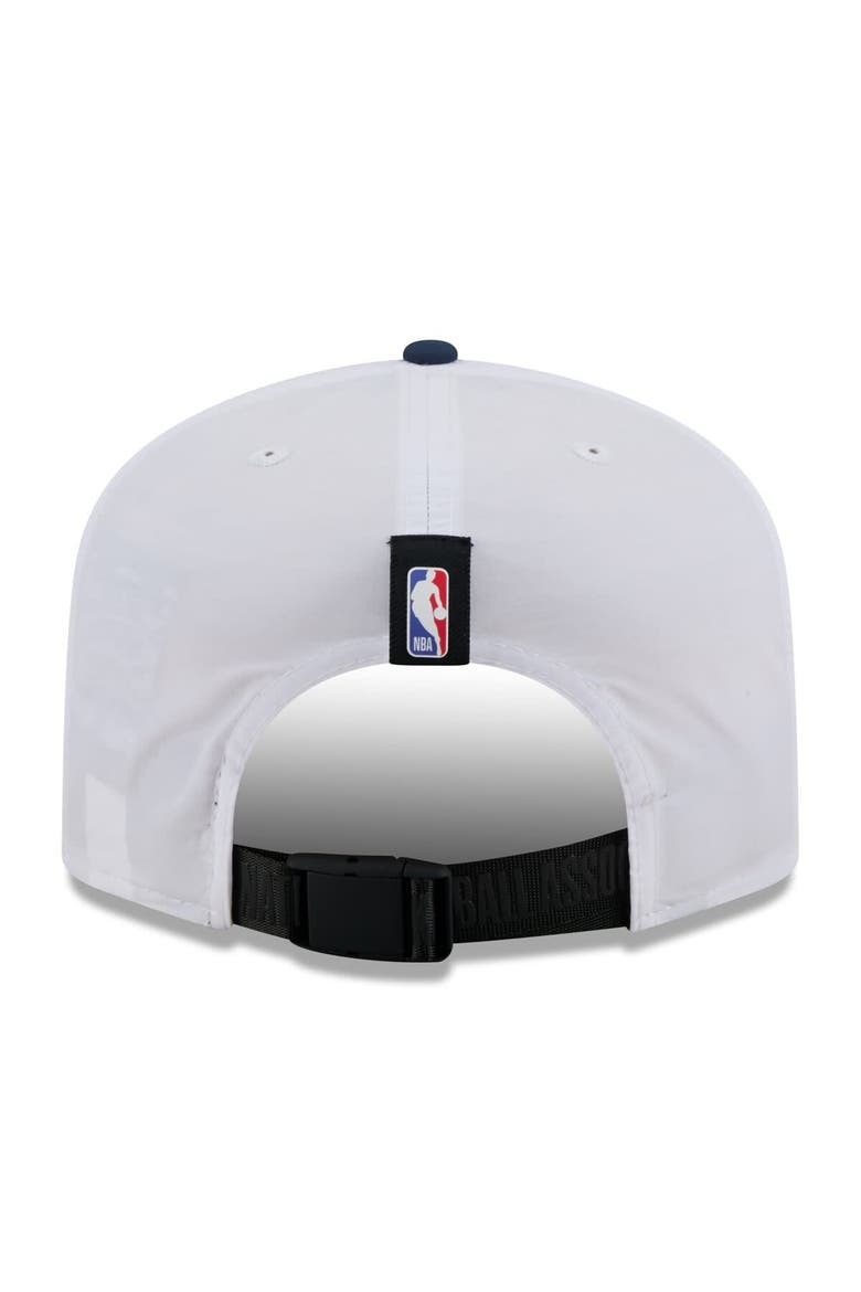 Men's New Era White/Navy New Orleans Pelicans 2025 NBA Draft On-Stage Nylon 19TWENTY Adjustable Hat, Alternate, color, White