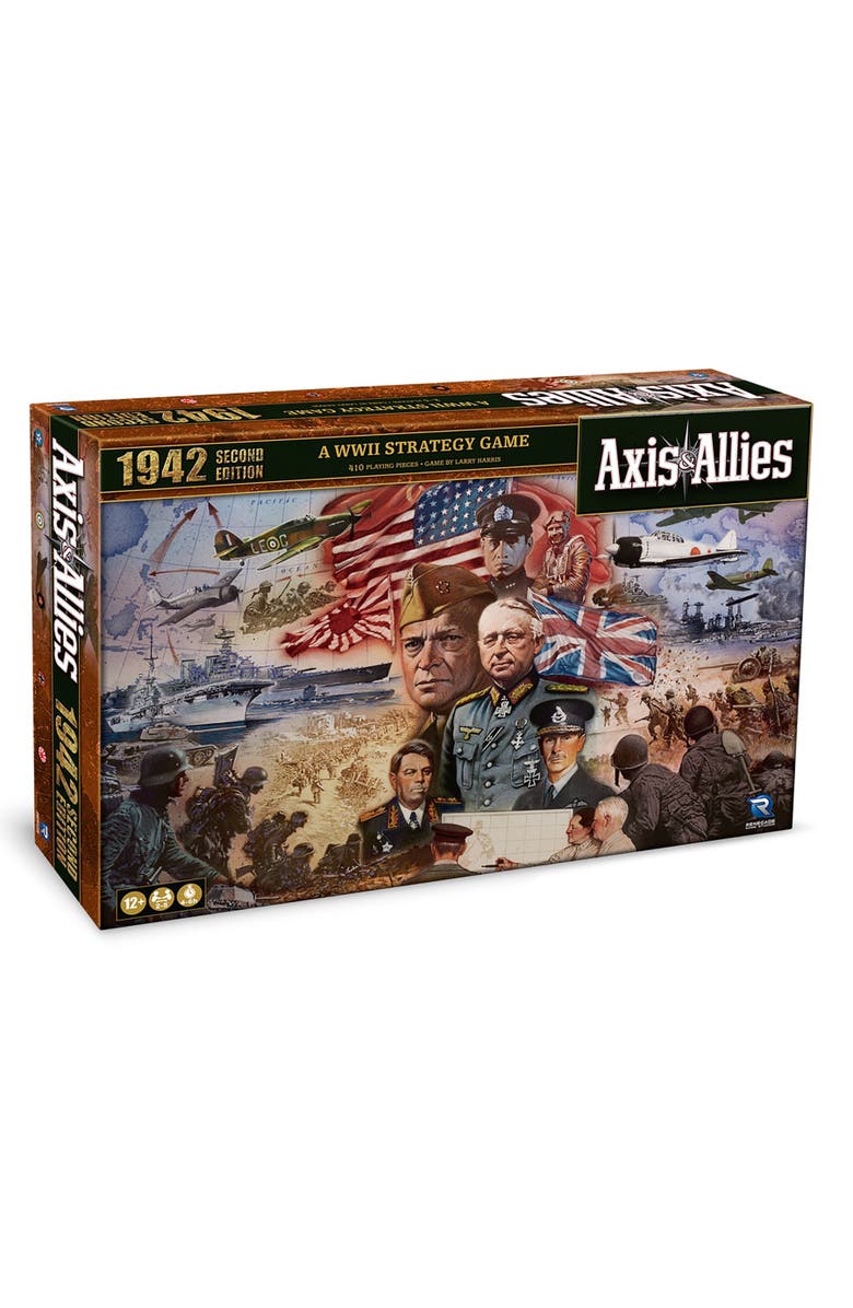 Renegade Game Studios Axis & Allies 1942 Second Edition WWII War Miniatures Board Game, Main, color, 