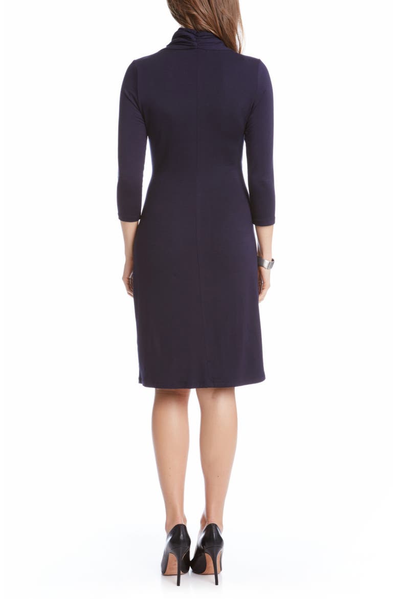 Cascade Faux Wrap Dress, Alternate, color, NAVY