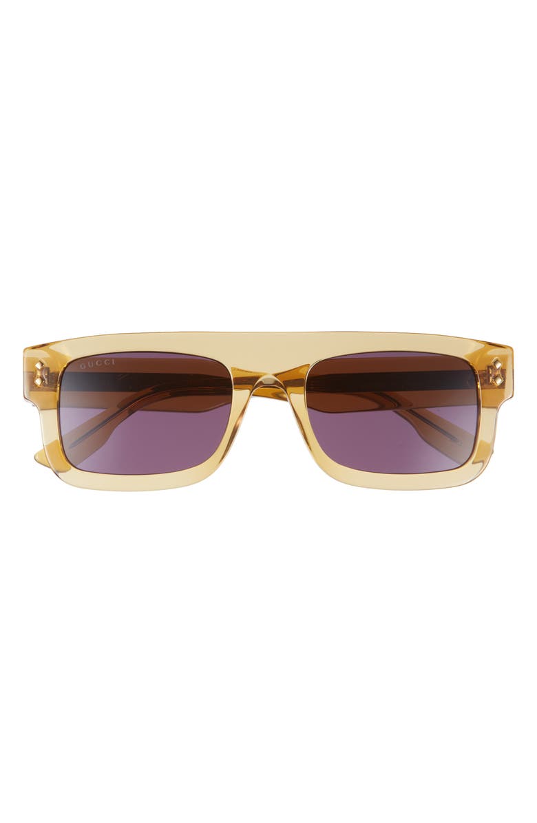 Gucci 53mm Rectangular Sunglasses, Main, color,