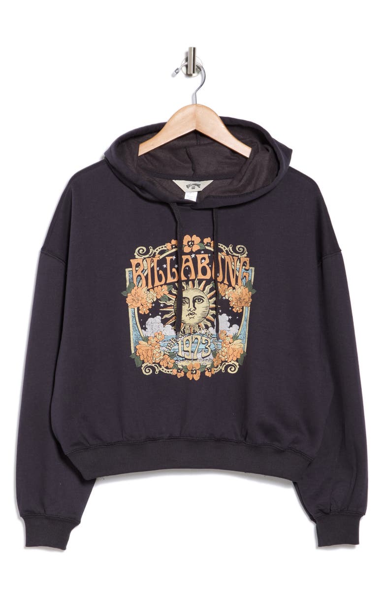 Billabong Lazy Daze Crop Hoodie, Alternate, color, Black 4